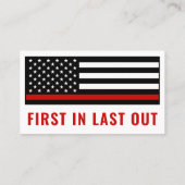 Feuerwehrmann: Gebet Malteser Donnerrot-rote Linie Visitenkarte (Rückseite)