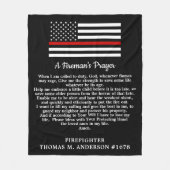 Feuerwehrmann: Gebet-Thin-Red-Line-Feuerwehrmann Fleecedecke (Vorderseite)
