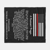 Feuerwehrmann: Gebet-Thin-Red-Line-Feuerwehrmann Fleecedecke (Vorderseite (Horizontal))