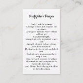 Feuerwehrmann Gebet Thin Red Line Feuerwehrmann Visitenkarte (Vorderseite)