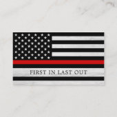 Feuerwehrmann Gebet Thin Red Line Feuerwehrmann Visitenkarte (Rückseite)