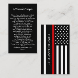 Feuerwehrmann: Gebet-Thin-Red-Line-Feuerwehrmann Visitenkarte