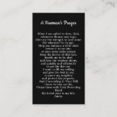 Feuerwehrmann: Gebet-Thin-Red-Line-Feuerwehrmann Visitenkarte (Vorderseite)