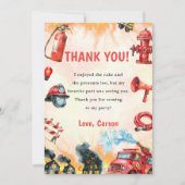 Feuerwehrmann Geburtstag Danke Karte (Vorderseite)