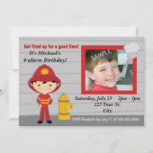 Feuerwehrmann-Geburtstags-Party Einladung (Vorderseite)