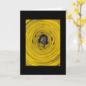 Feuerwehrmann Geburtstagskarte geklappte Grußkarte Karte (Gelbe Blume)