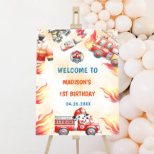 Feuerwehrmann Geburtstagspartei Begrüßungszeichen