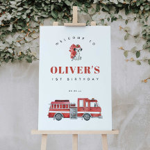 Feuerwehrmann Geburtstagspartei Begrüßungszeichen