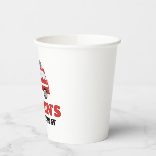 Feuerwehrmann Geburtstagspartei Napkins Pappbecher (Links)