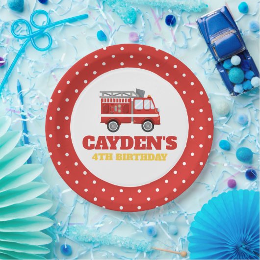 Feuerwehrmann Geburtstagspartei Pappteller (Party)