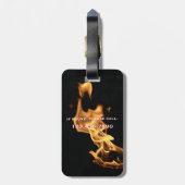 Feuerwehrmann-Geschenk-personalisiertes Gepäckanhänger (Rückseite vertikal)