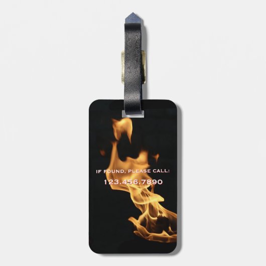 Feuerwehrmann-Geschenk-personalisiertes Gepäckanhänger (Rückseite vertikal)