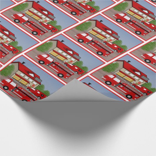 Feuerwehrmann Geschenkpapier (Ecke)