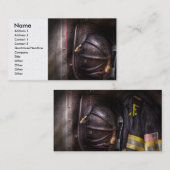 Feuerwehrmann - getragen und verwendet visitenkarte (Vorne/Hinten)