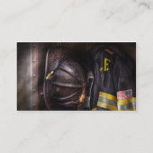 Feuerwehrmann - getragen und verwendet visitenkarte (Rückseite)