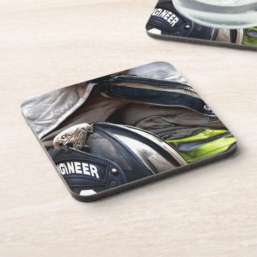 Feuerwehrmann Getränkeuntersetzer (Linke Seite)