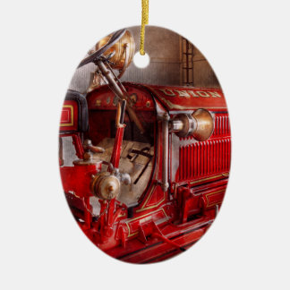 Feuerwehrmann - Gewartet für Anruf Keramik Ornament