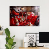 Feuerwehrmann - Gewartet für Anruf Poster (Heimbüro)