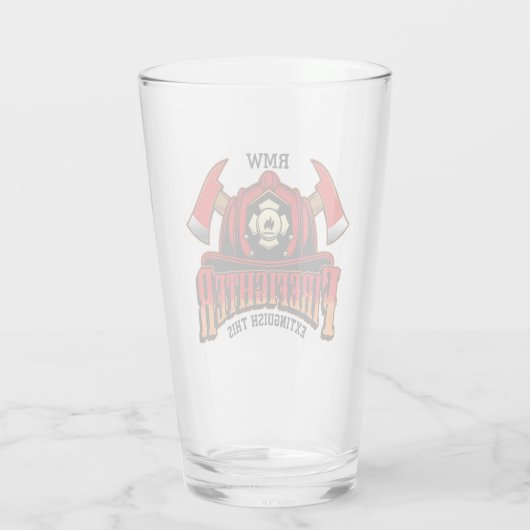 Feuerwehrmann Glas (Rückseite)