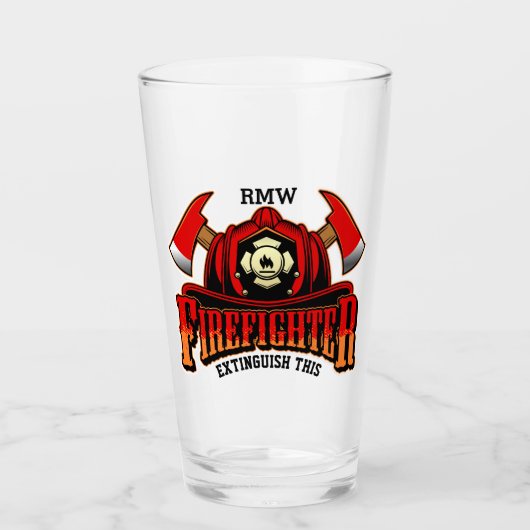 Feuerwehrmann Glas (Vorderseite)