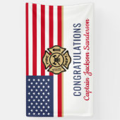 Feuerwehrmann - Glückwunsch der amerikanischen Fla Banner (Vertikal)