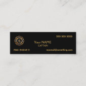 Feuerwehrmann-Gold Mini Visitenkarte (Vorderseite)