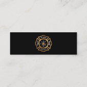 Feuerwehrmann-Gold Mini Visitenkarte (Rückseite)