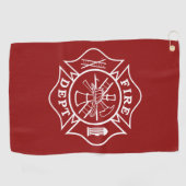 Feuerwehrmann-Golf-Tuch Golfhandtuch (Horizontal)