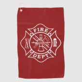 Feuerwehrmann-Golf-Tuch Golfhandtuch (Vorderseite)