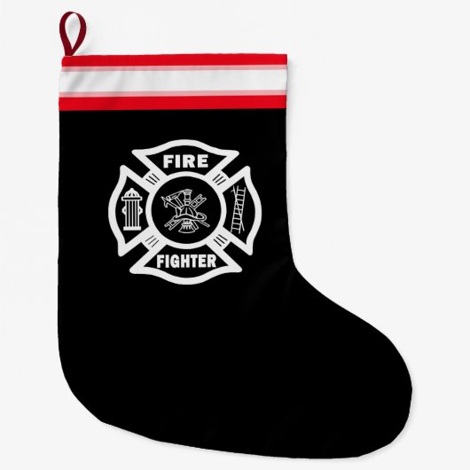 Feuerwehrmann Großer Weihnachtsstrumpf (Vorderseite)