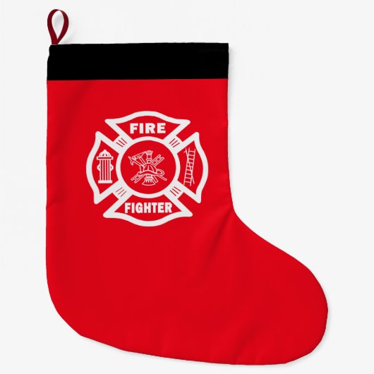 Feuerwehrmann Großer Weihnachtsstrumpf (Vorderseite)