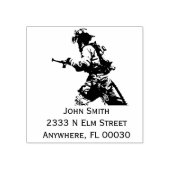 Feuerwehrmann Gummistempel (Prägung)