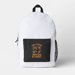 Feuerwehrmann Halloween Hexen Nacht Design Bedruckter Rucksack