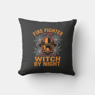 Feuerwehrmann Halloween Hexen Nacht Design Kissen