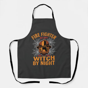 Feuerwehrmann Halloween Hexen Nacht Design Schürze