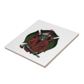 Feuerwehrmann Halloween Kostüm Fliese (Seite)