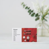 Feuerwehrmann - Hebels und Ventile Visitenkarte (Stehend Vorderseite)