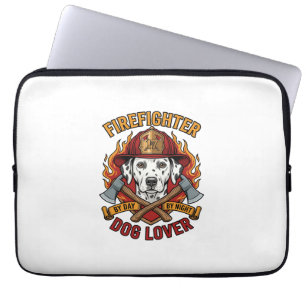 Feuerwehrmann-Hundefreund Dalmatiner Feuerwehrhelm Laptopschutzhülle
