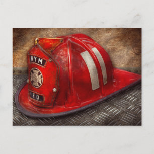 Feuerwehrmann - Hut - Ein Kindheitstraum Postkarte