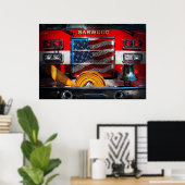 Feuerwehrmann - Ich werde dein Feuer auslöschen Poster (Heimbüro)