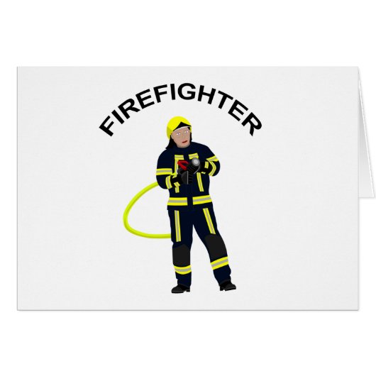 Feuerwehrmann im blauer Einsatzkleidung (Vorderseite (Horizontal))