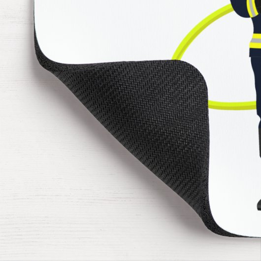 Feuerwehrmann im Blauer Einsatzkleidung Mousepad (Ecke)
