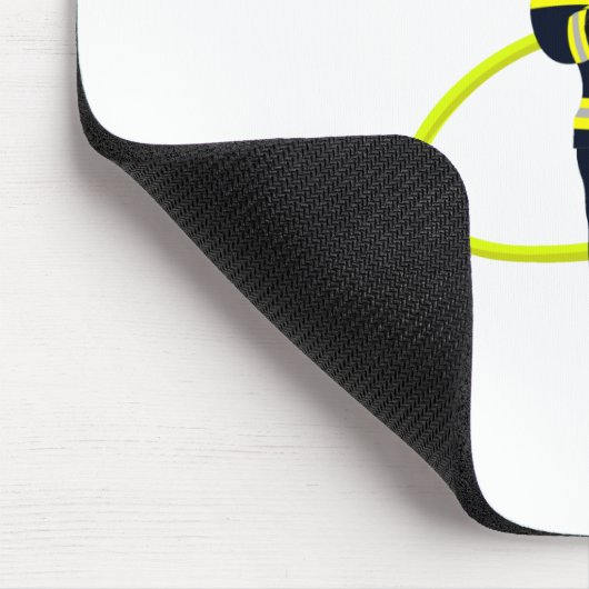 Feuerwehrmann im Blauer Einsatzkleidung Mousepad (Ecke)