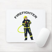 Feuerwehrmann im Blauer Einsatzkleidung Mousepad (Mit Mouse)