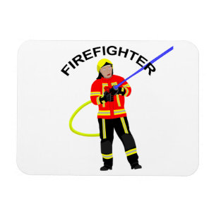 Feuerwehrmann im Einsatzkleidung-Magnet Magnet