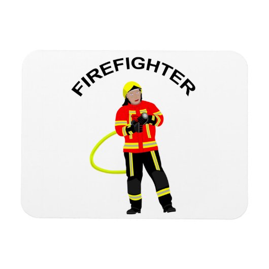 Feuerwehrmann im Einsatzkleidung-Magnet Magnet (Horizontal)
