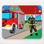 Feuerwehrmann im Feuerwehrmann löschen Mousepad (Vorne)