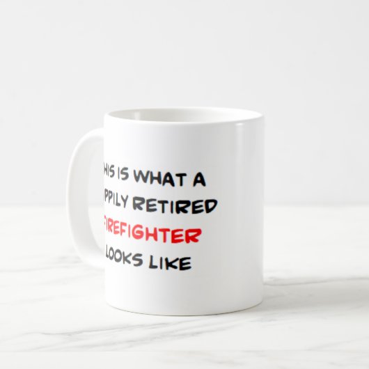 Feuerwehrmann im Ruhestand Kaffeetasse (Vorderseite Links)