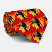 Feuerwehrmann in den Flammen Krawatte (Gerollt)