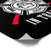 Feuerwehrmann in der Ausbildung der Brandschutzabt Poster (Ecke)